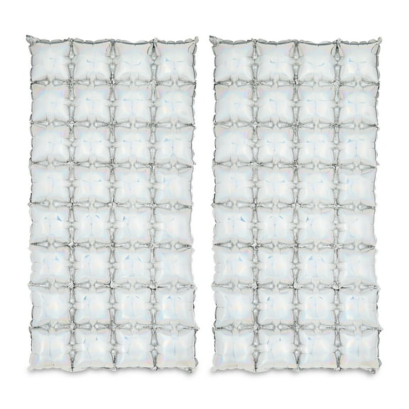Iridescent Foil Air-Filled Balloon Backdrops, 27" x 55", 2 Count, by Way To Celebrate