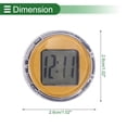 thumbnail image 3 of Reloj de Coche Amarillo Analógico Único Bargains para Coche Redondo ABS 2.6x2.6x1cm Pantalla Adhesiva de Tiempo 1 Pcs, 3 of 6