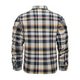 thumbnail image 5 of TACVASEN Men's Flannel Shirt Jacket Cotton Quilted Lined Button Down Plaid Shirt Jacket Winter Warm Heavyweight Coat, 5 of 9