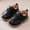 Black, variant on Zecgelong Fashion Autumn Toddler And Boys Casual Shoes Thick Sole Round Toe Buckle Shoes Kids Sneakers Boys Size US:8 Beige