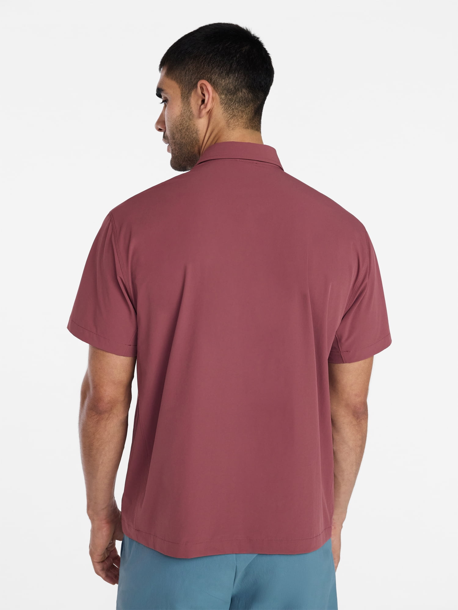 Ozark Trail Men's Popover Shirt with Short Sleeves, Sizes S-3XL