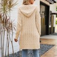 thumbnail image 4 of Babysbule Womens Cardigans Women's Fashion Top Cardigan Pocket Medium And Long Term Outwear Long Sleeve Coat Women's Top Blouse, 4 of 8