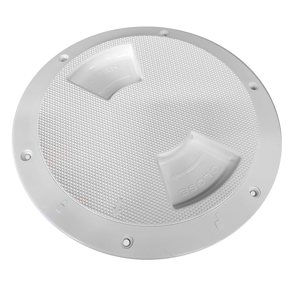 Sea-Dog Quarter-Turn Textured Deck Plate w/Internal Collar - White - 8" | Bundle of 5
