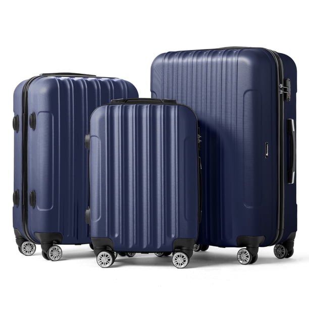 Zimtown 3 Piece Nested Spinner Suitcase Luggage Set With TSA Lock