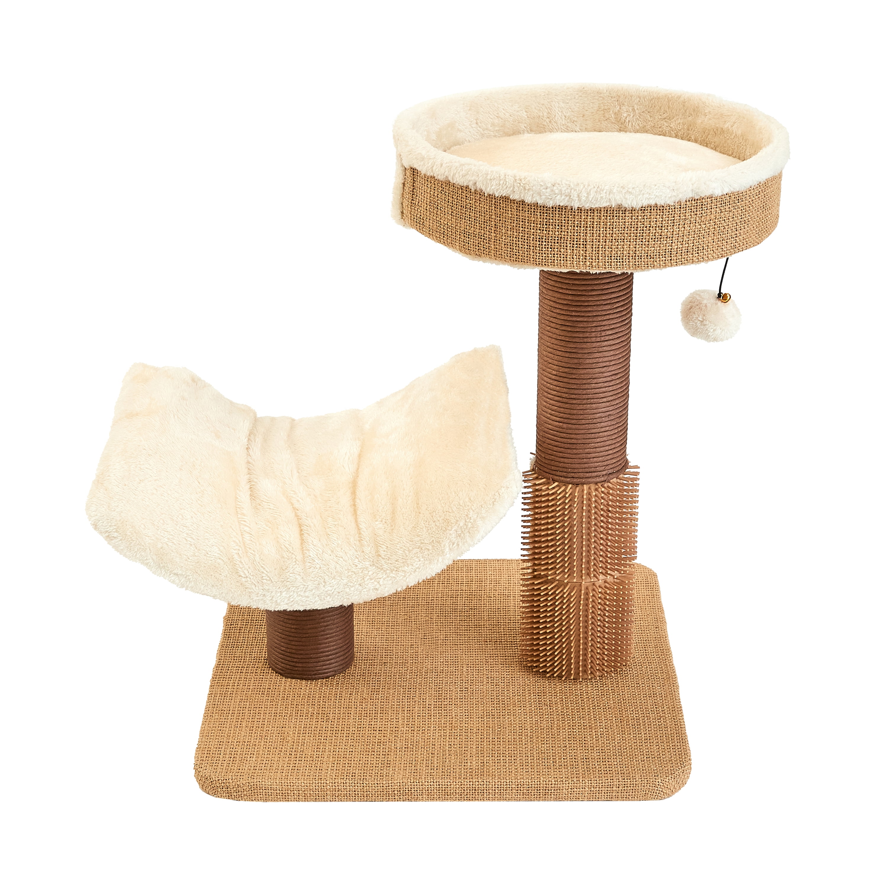 Two by Two Marquette - Beige Scratching Post Cat Furniture - 21.9 in. Tall