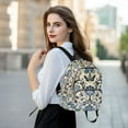 thumbnail image 6 of FORMRS Mini Backpack Purse for Women Quilted Travel Daypack Casual Shoulder Bag, Blue Floral, 6 of 7