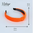thumbnail image 6 of Motique Accessories Velvet Knotted Headbands for Women (Neon Orange), 6 of 6