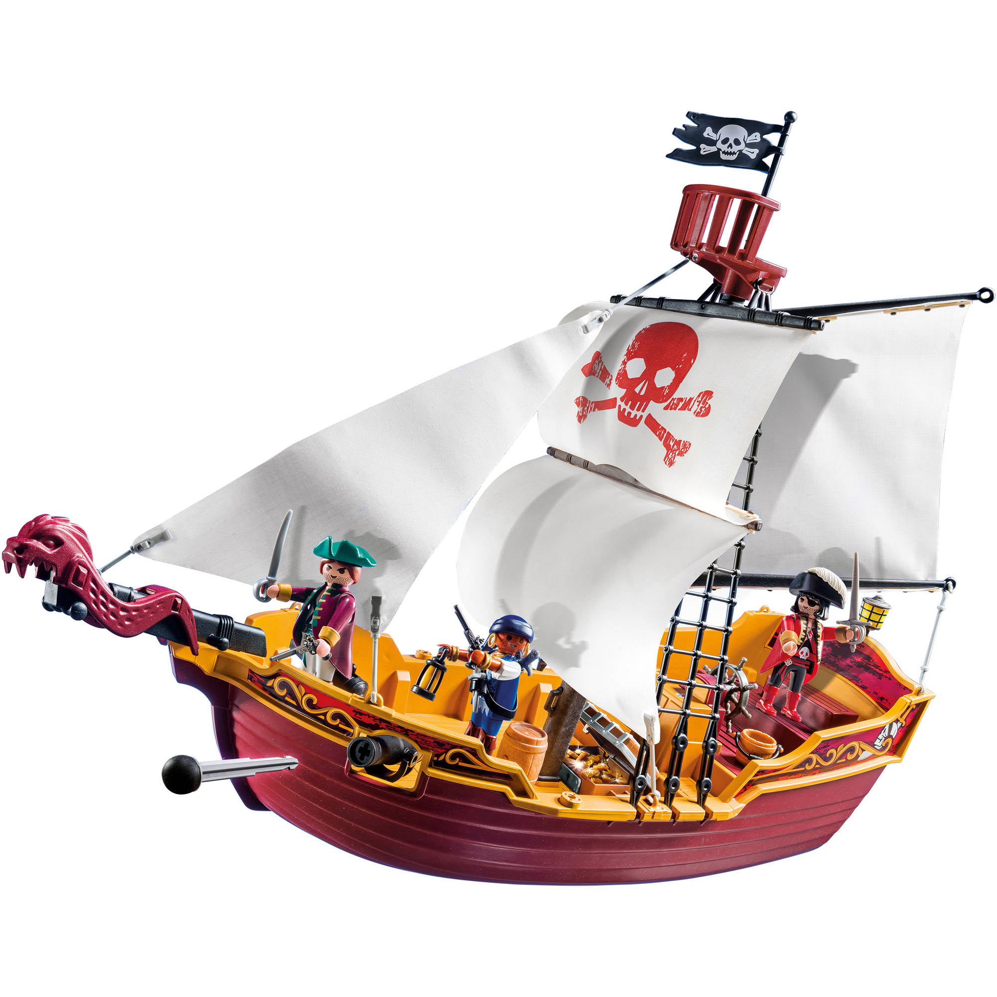 PLAYMOBIL 5678 Red Serpent Pirate Ship Playset Model 74pcs for sale online 