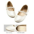 thumbnail image 6 of BURUDANI Toddler Girls Mary Jane Flat Dress Shoes Rhinestones Wedding Kids IVORY Size 8, 6 of 6
