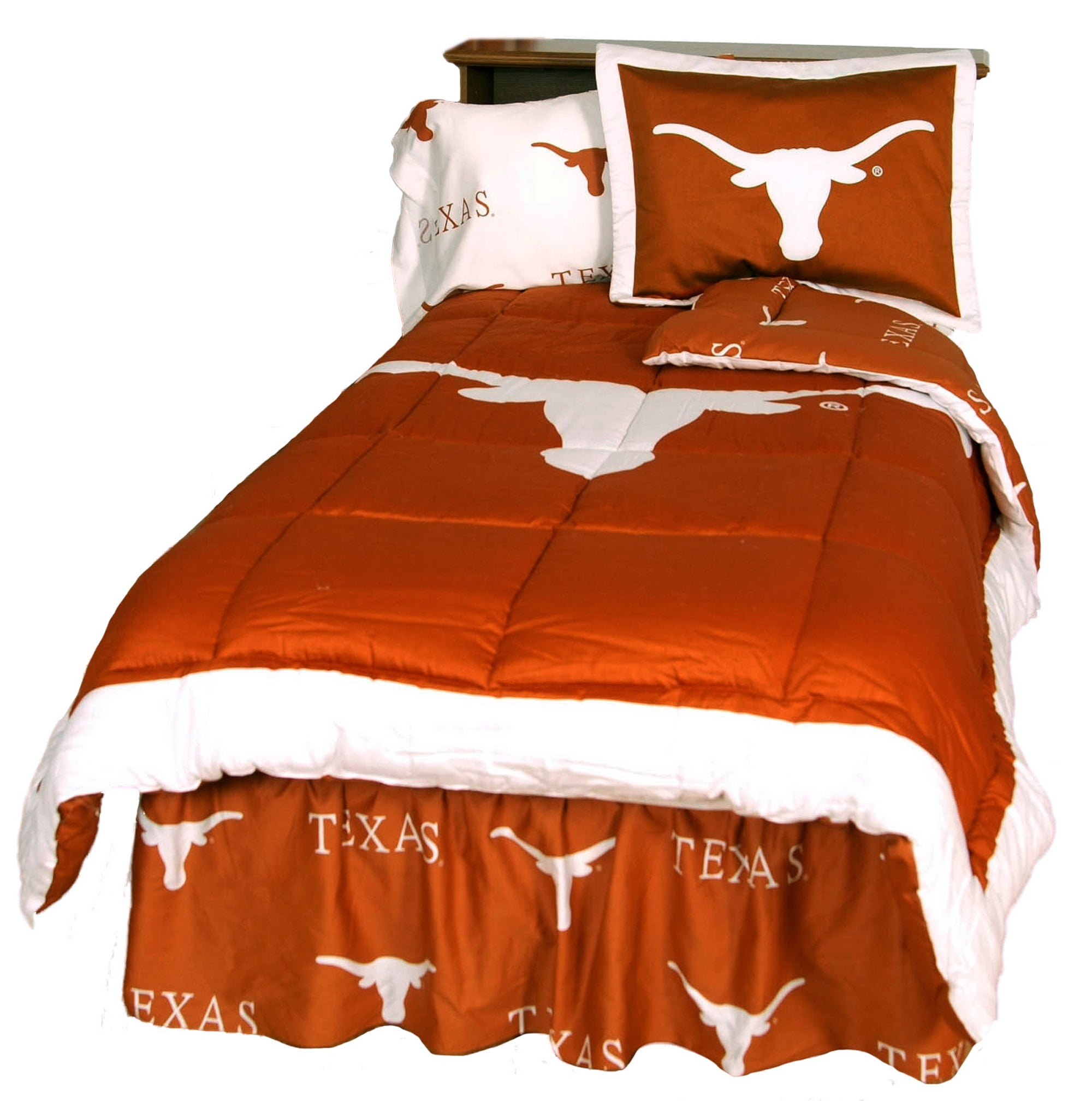 Texas Longhorns 3 Pc Comforter Set 1 2 Shams Full