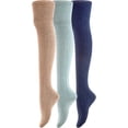 thumbnail image 3 of Lovely Annie Women's 3 Pairs Fashion Thigh High Cotton Socks J1025 Size 6-9(Assorted), 3 of 9