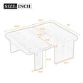 thumbnail image 2 of Harper & Bright Designs Rectangle Coffee Table Set of 2, Minimalist Wood Center Table with Splicing Design for Living Room, Espresso, 2 of 13