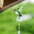 thumbnail image 3 of Atrapasueños decorativo de cristal de colibrí, decoración del hogar, campanas de viento colgantes de ventana hechas a mano al aire libre, 3 of 5