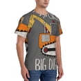 thumbnail image 4 of Yiaed I Like Big Digger Print Mens Short Sleeve Tight Fit T-Shirt, Crewneck Casual Tee-Medium, 4 of 5