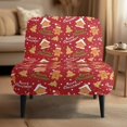 thumbnail image 2 of HELLHERO Comfortable Armless Accent Chair Protector for Living Room, Easy to Install Slipper Accent Chair Covers, Christmas Cookie Joy, 2 of 8