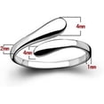 thumbnail image 3 of Simple Open 925 Sterling Silver Adjustable Rings For Women, 3 of 5