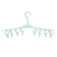 thumbnail image 1 of Perchas de plástico multifuncionales para ropa interior, calcetines, sujetadores, secador, 8 clips (verde), 1 of 1