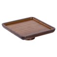 thumbnail image 2 of Soporte de bambú para tartas, bandeja multifuncional para almacenar alimentos, ideal para mesas de centro de bodas. Marrón 20x20x6cm, 2 of 9