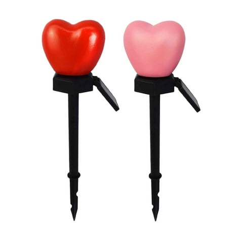 

Outdoor Figurines 2PCS Solar Garden Lights LED Solar Valentine s Day Lawn Tree Plug Lights Outdoor Stakes Decorations Christmas Ball Ornament