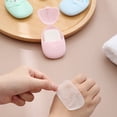 thumbnail image 4 of 50Pcs Soap Slices Mini Portable Convenient Scented Slice Sheets Washing Hand Soap Flakes for Travel, 4 of 7