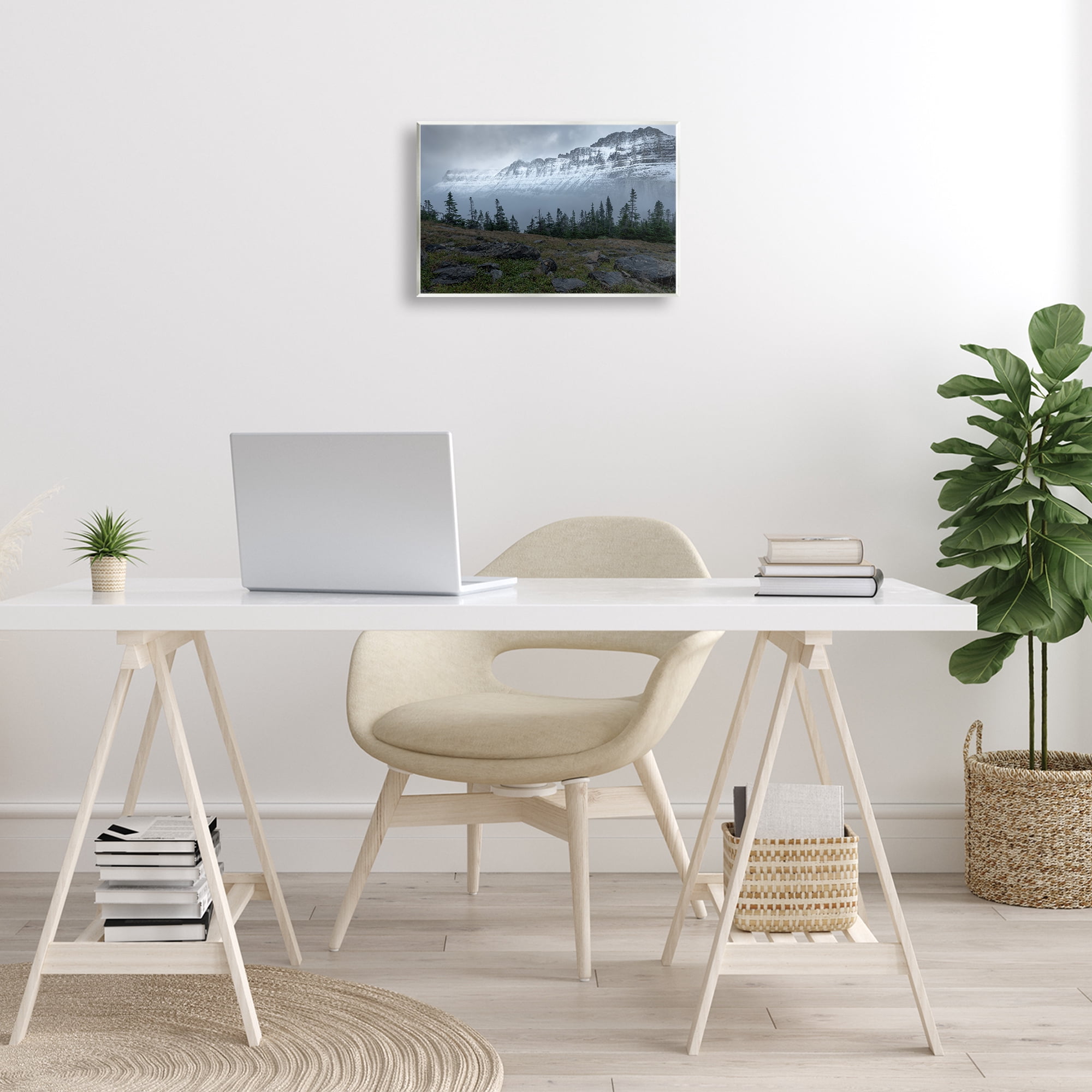 Stupell Industries First Snow Mountains Landscape Photography Unframed Art Print Wall Art, 15 x 10