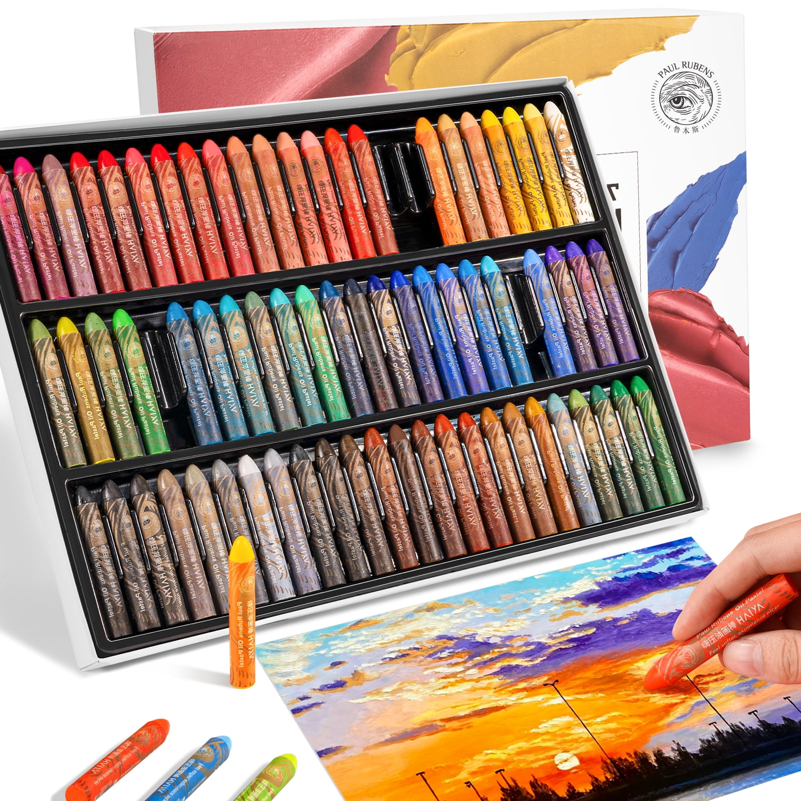 Paul Rubens 72-Color Oil Pastels Set (HAIYA) photo 1