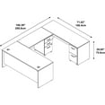 thumbnail image 4 of Series C 72W U Shaped Desk with File Cabinets in Mocha Cherry - Engineered Wood, 4 of 7