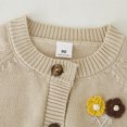 thumbnail image 6 of CYRBOKO Girl's Cardigans, Long Sleeve Soft Cotton Knit Winter Tops Beige Size 10-12 T, 6 of 8