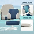 thumbnail image 7 of Spaco 2 Pieces Low Back Boat Seat Set with Sponge Padding and Aluminum Hinges-Blue, Boat Captain Chair for Fishing Boat, Sightseeing Boat, Speedboat, Canoe, 7 of 7