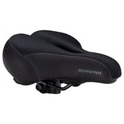 Schwinn Commute Gateway Adult Gel Bike Seat, Saddle with Pressure Relief Channel, Black