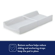 Kolcraft Waterproof Easy-Clean Contoured Diaper Changing Pad, White