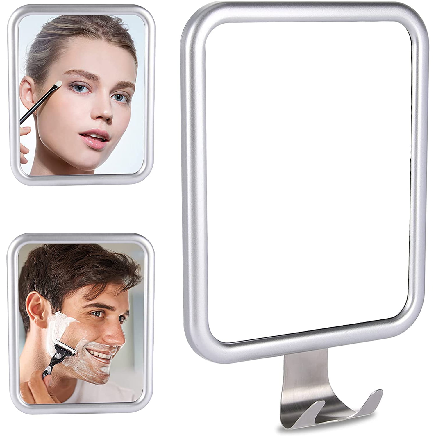 Softfree Fogless Shower Mirror for Shaving with Razor Holder 6