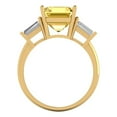 thumbnail image 4 of 3.5ct asscher cut yellow Zircon 18k yellow gold 3 stone Bridal Wedding Engagement Promise Anniversary Ring for Women size 5.5, 4 of 7