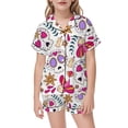 thumbnail image 4 of HEVRJEWJD Girl Boy Halloween Pajamas Button Down 2 Piece Pajama Set Little Kid Girls Pjs Nightgown White11 11-12 Years, 4 of 5