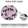 thumbnail image 6 of French Bulldog and Flower Round Fitted Tablecloth with Elastic Edge,Dining Table Cover Waterproof,Outdoor Round Tablecloth for Camping,Dining,Indoor and Outdoor, 6 of 7