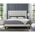 thumbnail image 2 of Inspired Home Scott Linen Upholstered Platform Bed, 2 of 10
