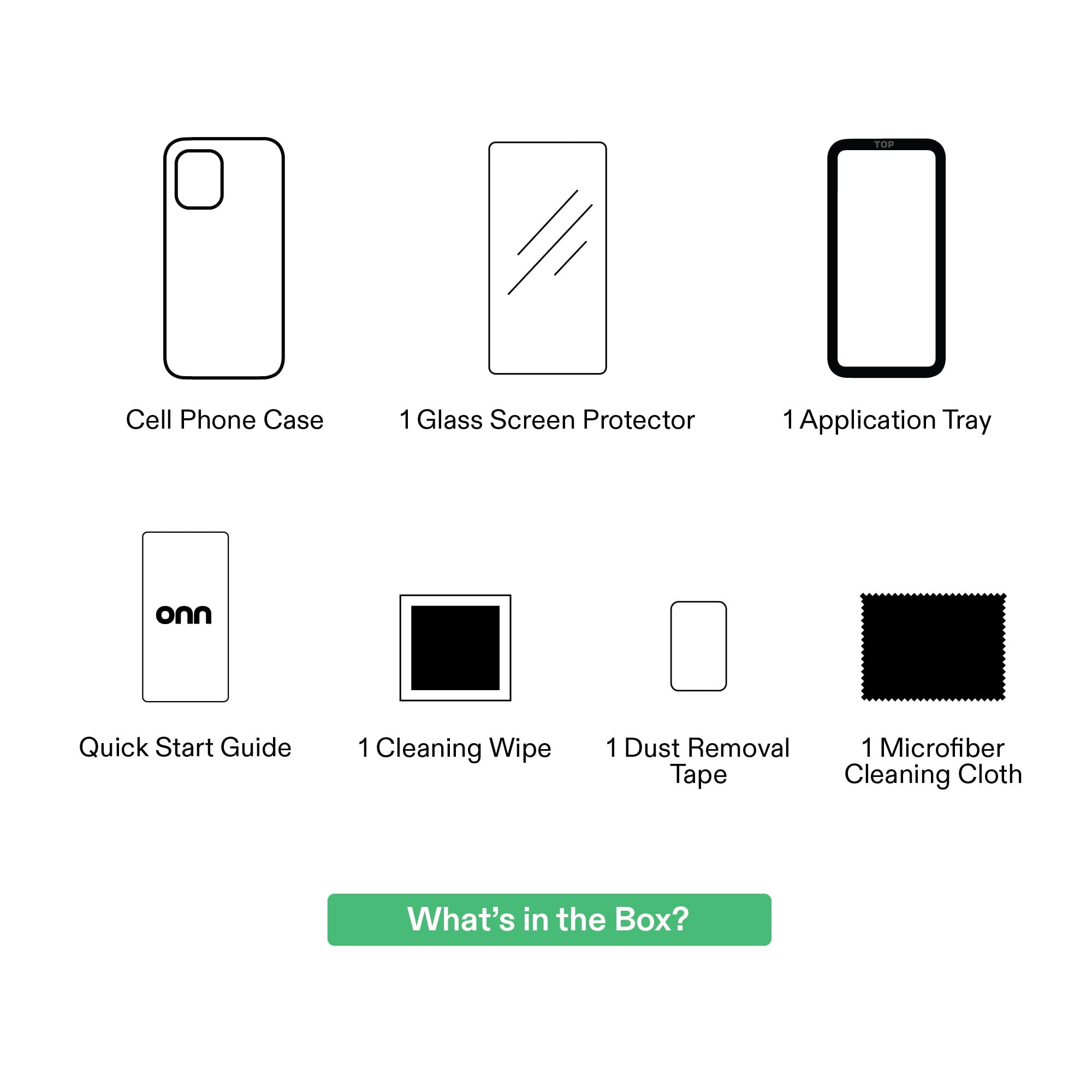 onn MagSafe Compatible Phone Case (Clear) and Glass Screen Protector with Easy Application Tray for iPhone 17 Pro Max