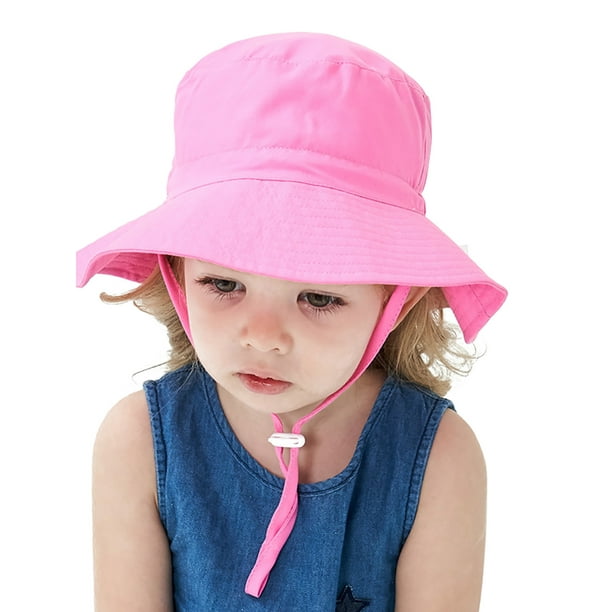 Children Baby Boys Girls Toddler Sun Hats Summer Sun Protector Wide Brim Bucket Hat Outdoor