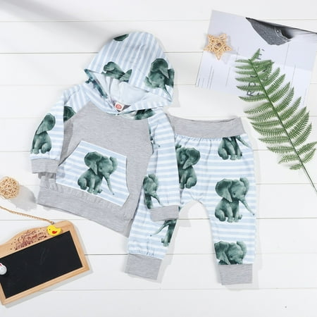 

Hunpta Boy Outfits Tops Sets Baby Clothes Autumn Hooded Tracksuit Pants Girls Girls Outfits&Set