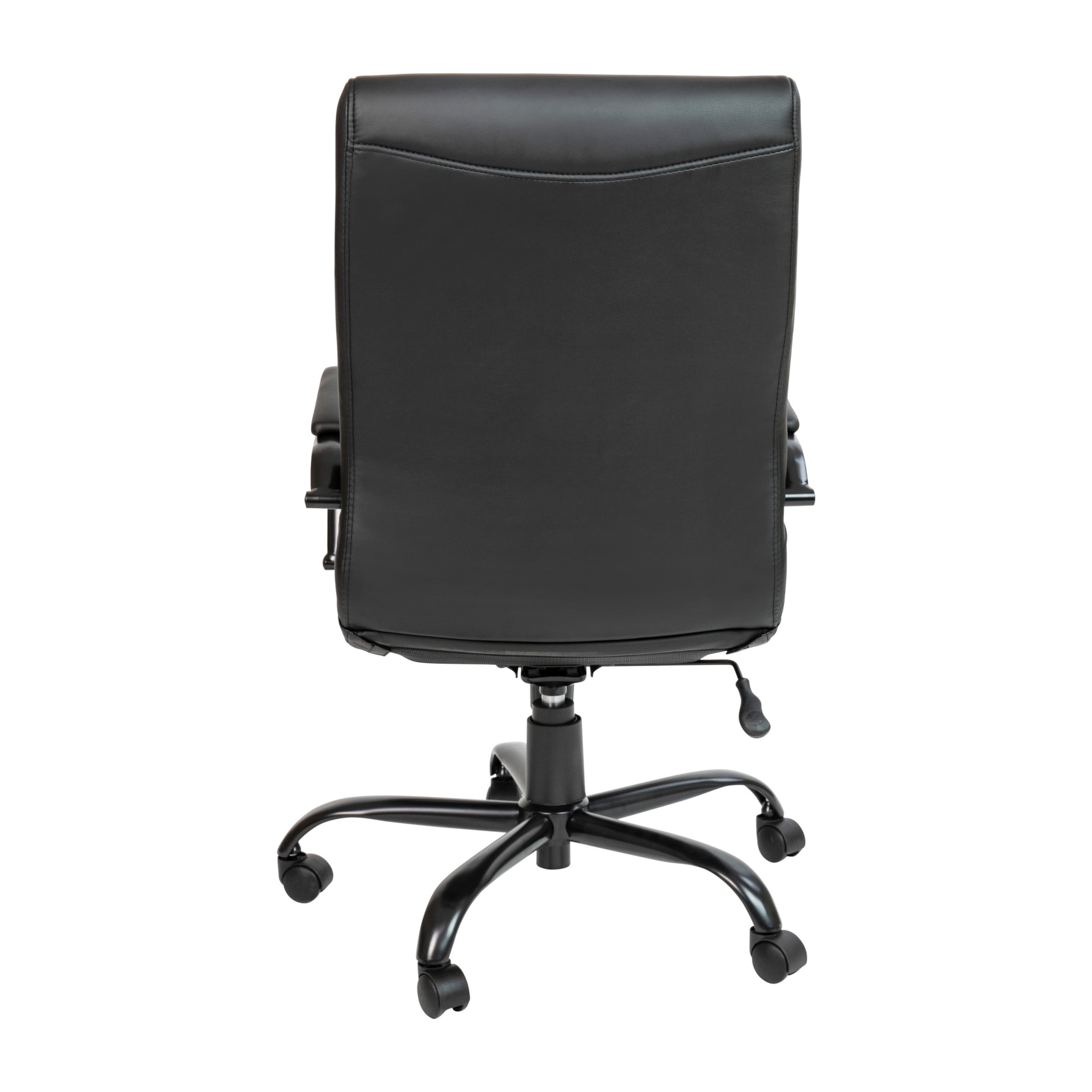 Flash Furniture Whitney High-Back Swivel LeatherSoft Desk Chair with Armrests, Black