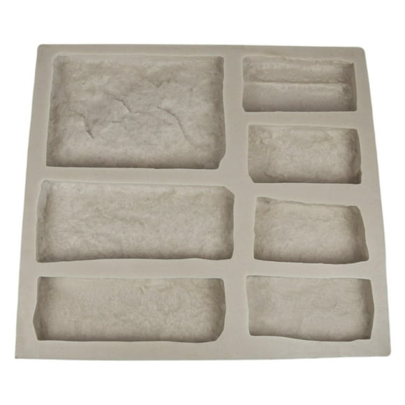 Veneer Stone Rubber Mold for Concrete or Plaster, Limestone Flats, 22.75x20.5, Version 2, Recycled Material
