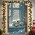 thumbnail image 5 of Cute Polar Bear Baby Snowy Winter Scene Christmas Holiday Party Decoration for Indoor Decoration Winter Festive Decor, 5 of 9