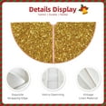 thumbnail image 5 of Bingfone Christmas Tree Skirt Mat Christmas Decoration Interior 48"-Gold Glitter, 5 of 8