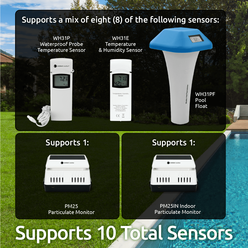 Ambient Weather WS-2902 Smart Wi-Fi Weather Station with Remote Monitoring and Alerts