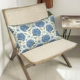 thumbnail image 5 of Spring Pillow Covers 12x20 Set of 2 Blue Hydrangea Floral Throw Pillows Spring Summer Flower Decorations Hydrangea Pillowcase Linen Outdoor Decor Farmhouse Cushion Case for Couch Sofa Home, 5 of 6