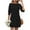 Black, variant on ALLLIST Summer Women Dresses Crew Neck Mini Shift Green Fashion Solid Sundress for Women Size S-2XL