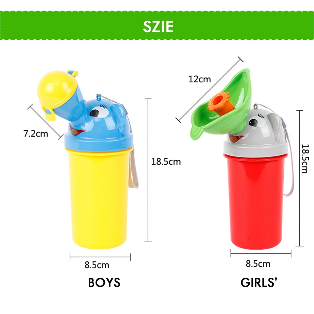 Color : Light Blue Tragbare Wiederverwendbare Baby Kind Potty Urinal Notfall Toilette Training Pee für Camping Auto Reise für Jungen & Mädchen 
