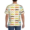 thumbnail image 2 of Rocae Colorful Mustache for Men's Moisture-Wicking Crew Tee - T-Shirt for Sports, Outdoor Activities, and Casual Wear3X-Large, 2 of 9