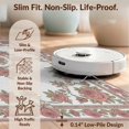 thumbnail image 6 of Design&I 5'x7' Washable Area Rug Vintage Scattered Rose Motif With Central Medallion And Dainty Accents for Dining Room, Under Table, Home Office, Snag-Free, Skid-Resistant, 6 of 7
