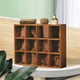 thumbnail image 5 of Estante de exhibición de 12 rejillas para coleccionables, mejora la decoración del dormitorio del hogar, vitrina de figuras de madera retro montada en la pared, 5 of 8